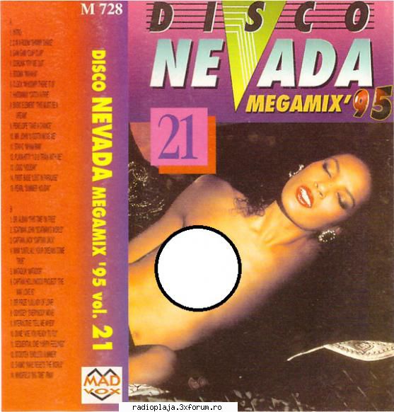 disco nevada vol. 21 (megamix '95)

gen : eurodance 
suport : rip caseta audio mp :

side a

unknown